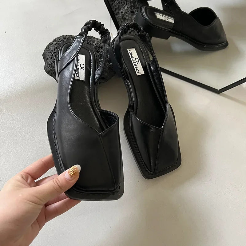 Zapatos Slingback de Punta Cuadrada Celine