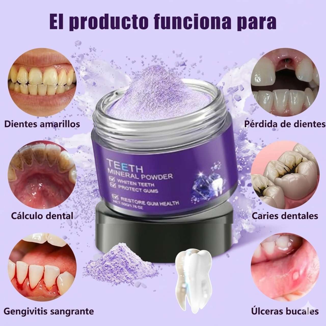 LumiDent Pro® – Polvo Dental Mineral: Blanqueamiento Profundo y Restauración del Esmalte